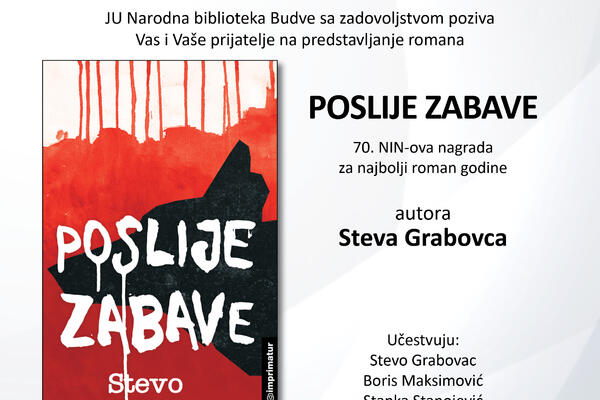 Promocija romana “Poslije zabave” Steva Grabovca