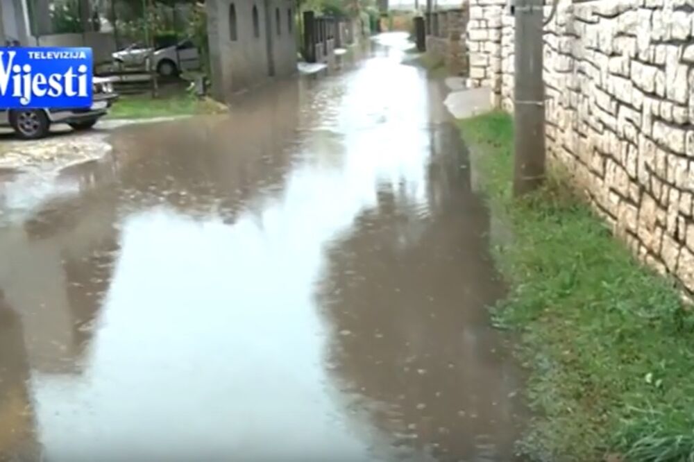 Podgorica, kiša, Foto: Screenshot(TvVijesti)