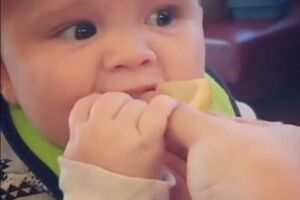 Nepovjerljiva, ali radoznala: Kad beba prvi put proba limun