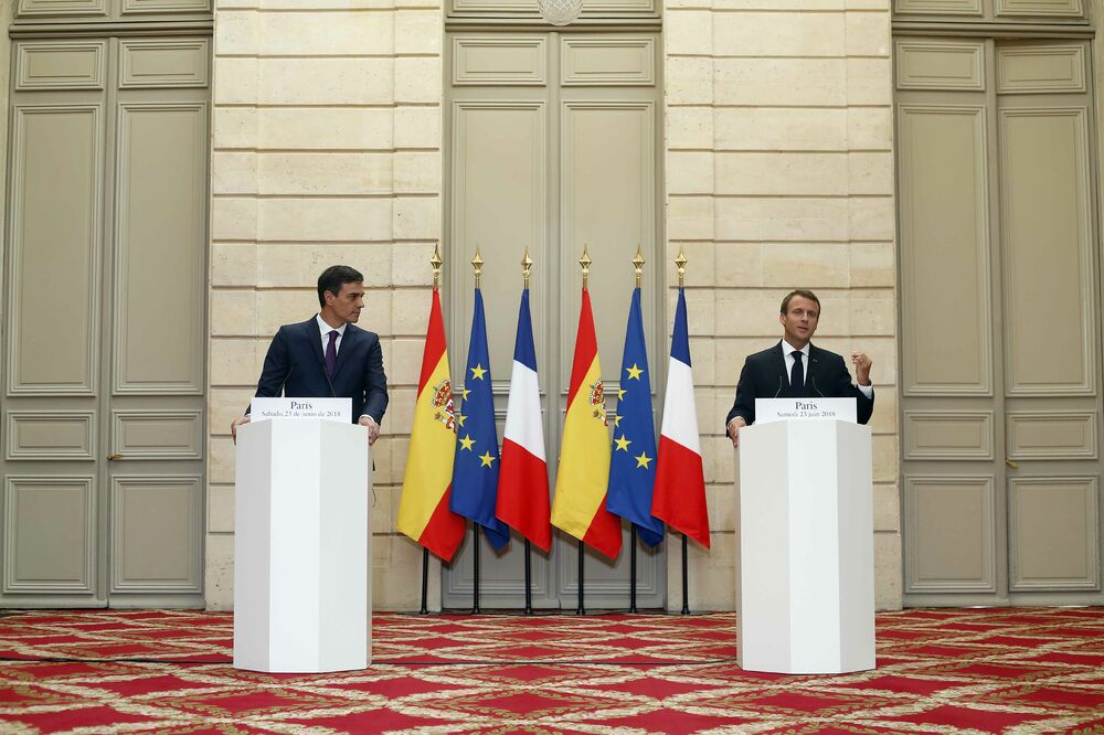 PEdro Sančes, Emanuel Makron, Foto: Reuters