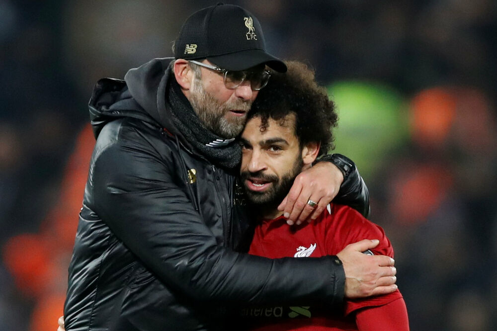 Jirgen Klop i Mohamed Salah, Foto: CARL RECINE