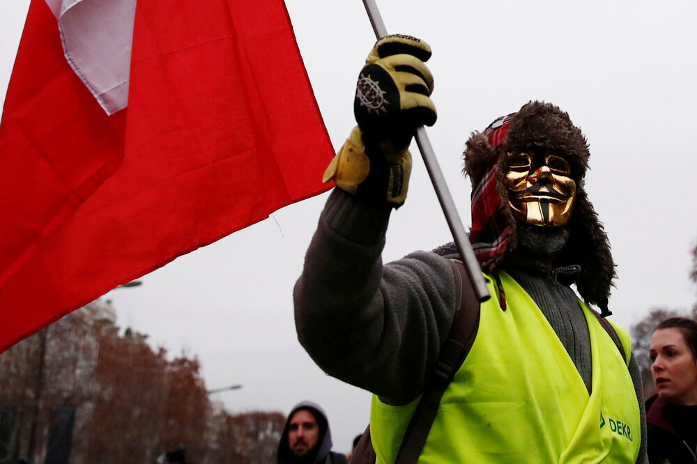 Pripadnik "žutih prsluka" u Parizu (Ilustracija), Foto: Reuters