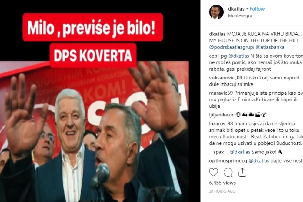 Detalj sa nove Instagram objave Kneževića, Foto: Instagram
