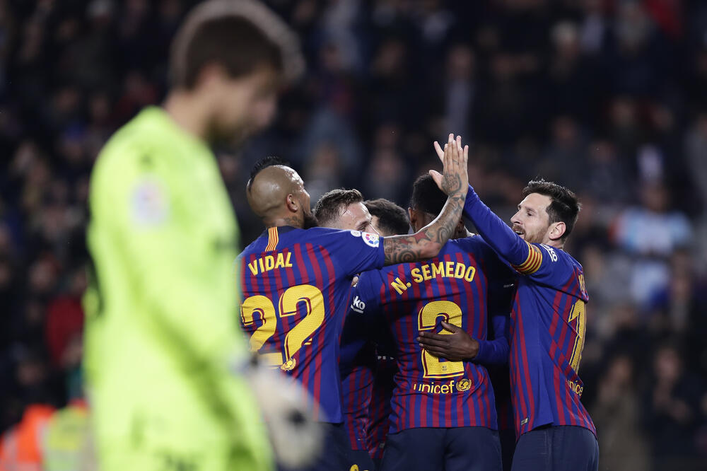 Fudbaleri Barselone slave gol protiv Levantea, Foto: AP/BETA