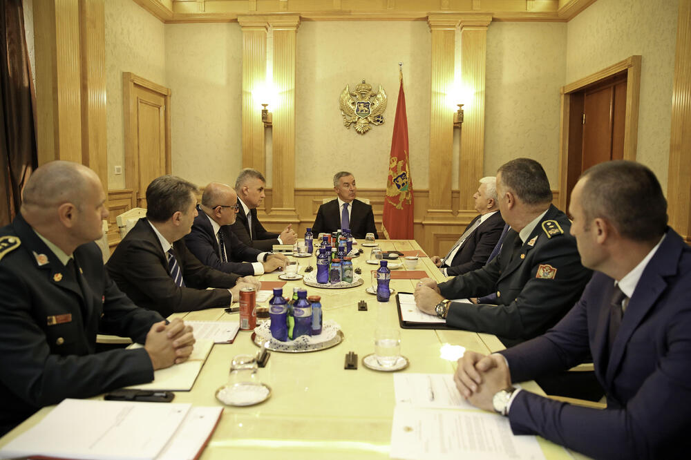 Sjednica savjeta za odbranu i bezbjednost, Foto: Služba za informisanje Predsjednika Crne Gore