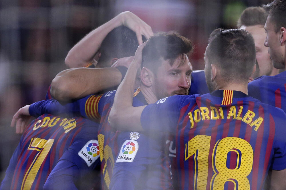Fudbaleri Barselone slave gol protiv Sevilje, Foto: BETA/AP