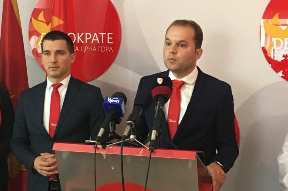 Štjefan Camaj, Aleksa Bečić, Demokrate, Foto: Demokrate