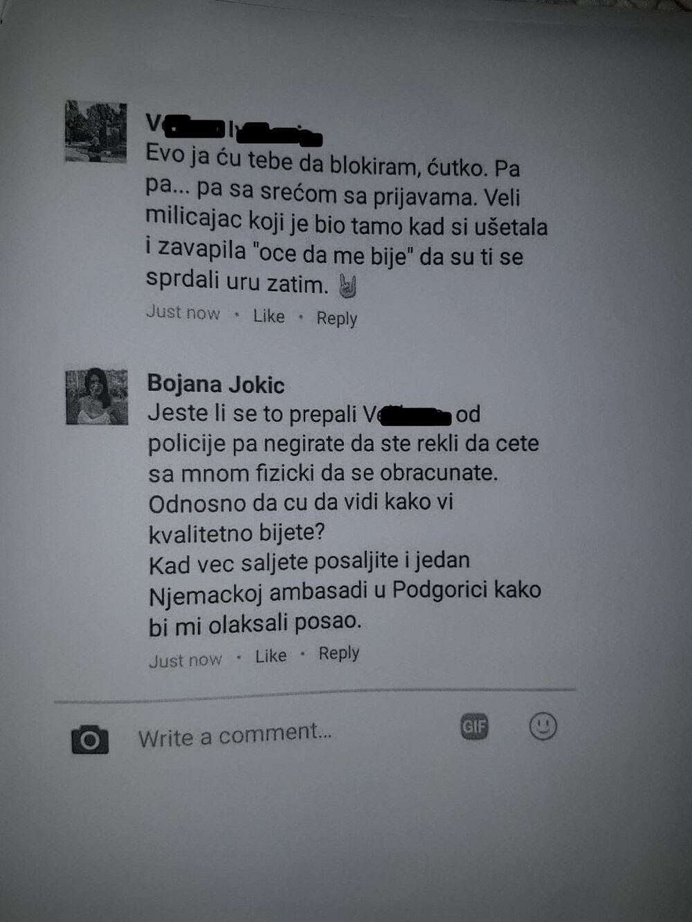 Bojana Jokić prijava