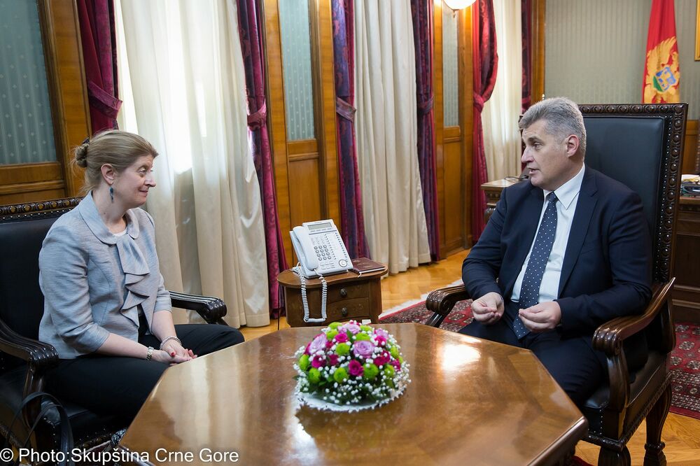 Alison Kemp, Ivan Brajović, Foto: Skupština Crne Gore