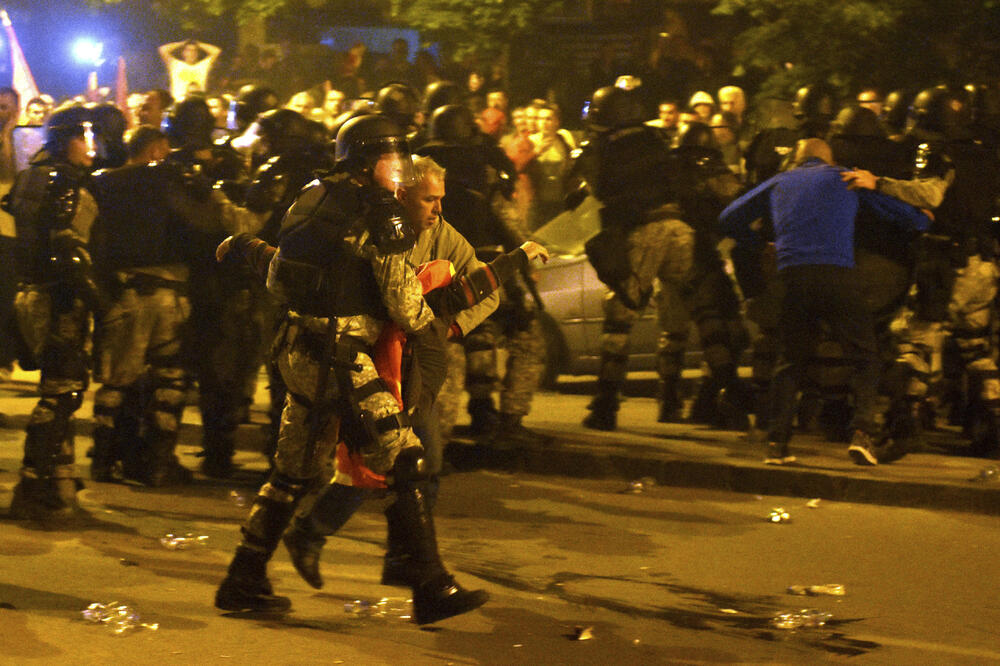 Skoplje, protest, Foto: Beta-AP