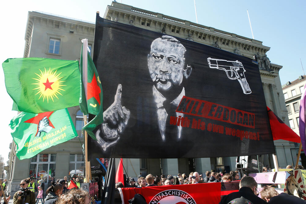 Švajcarska, protst Kurda protiv Erdogana, Foto: Reuters