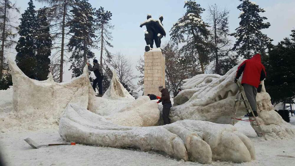 sniježna skulptura, Bijelo Polje