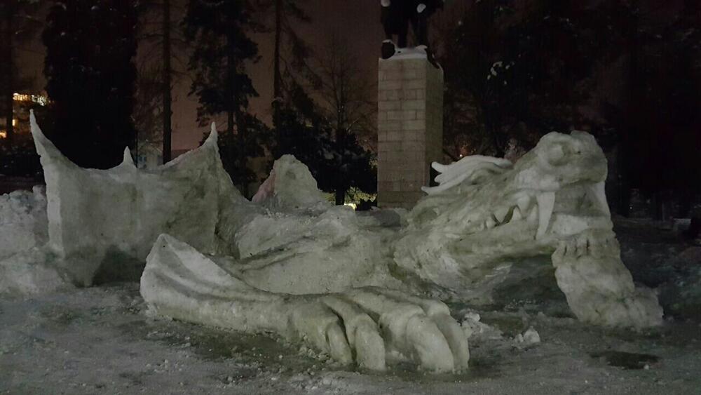 sniježna skulptura, Bijelo Polje