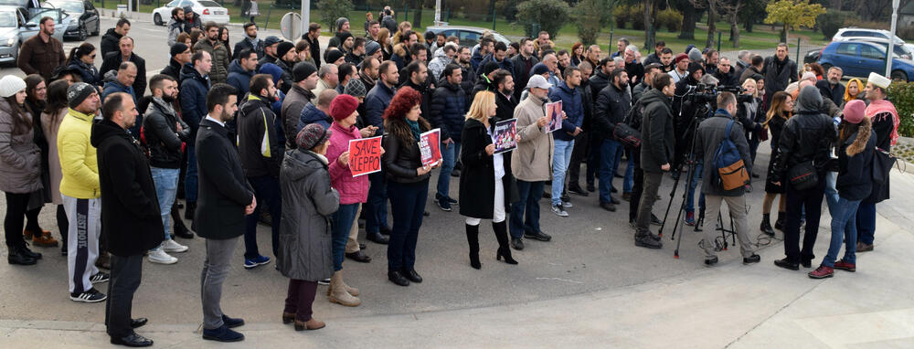 protest Sirija, zgrada UN