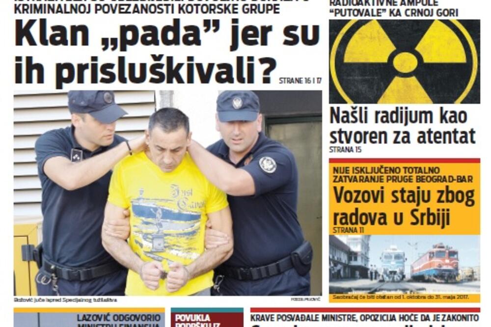 Naslovna 16.9., Foto: Vijesti