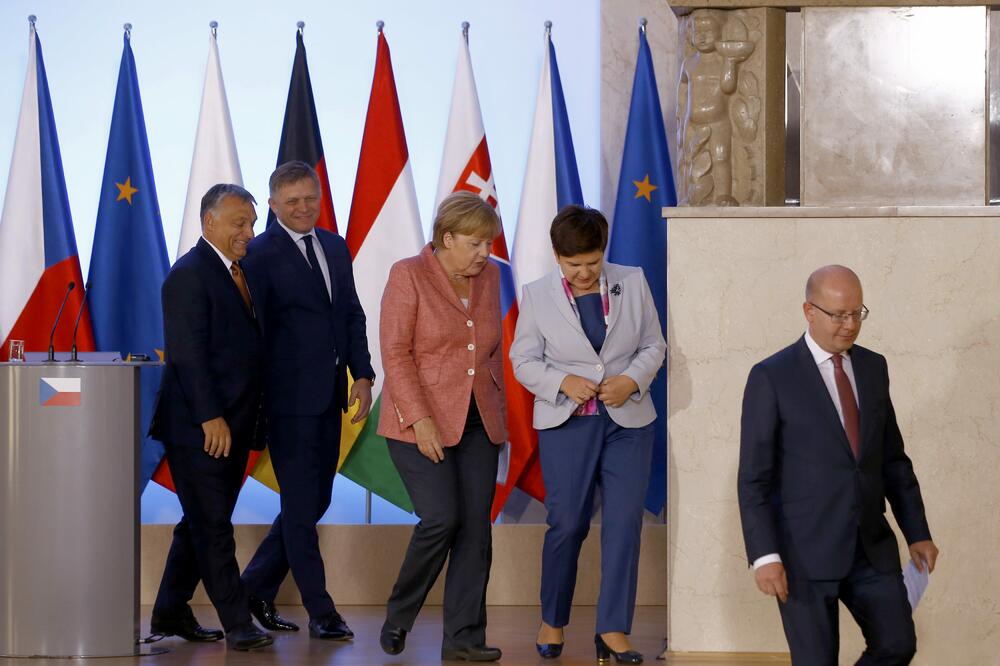 Viktor Orban, Angela Merkel, Beata Šidlo, Foto: Reuters