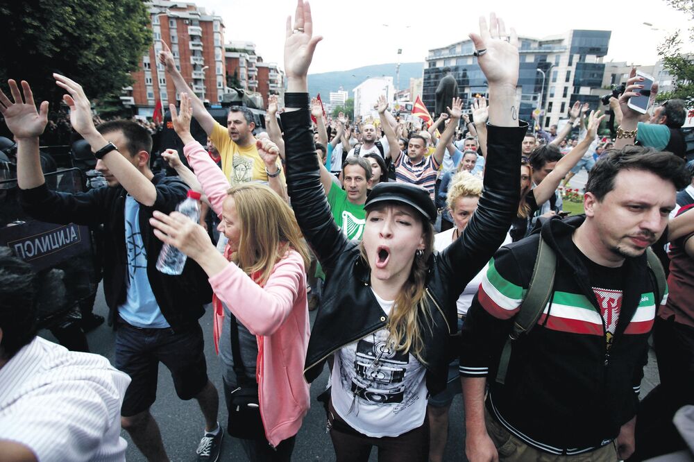 Skoplje protest, Foto: Beta/AP