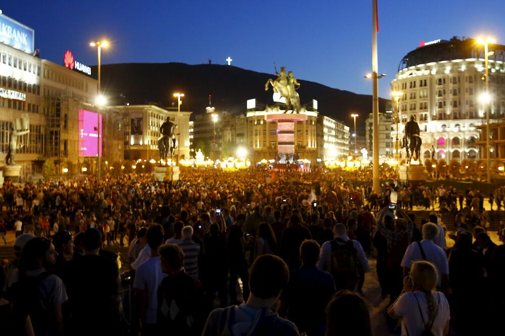 Makedonija, protest, Foto: Reuters