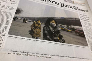 Štamparija na Tajlandu skinula tekst s naslovnice Njujork tajmsa