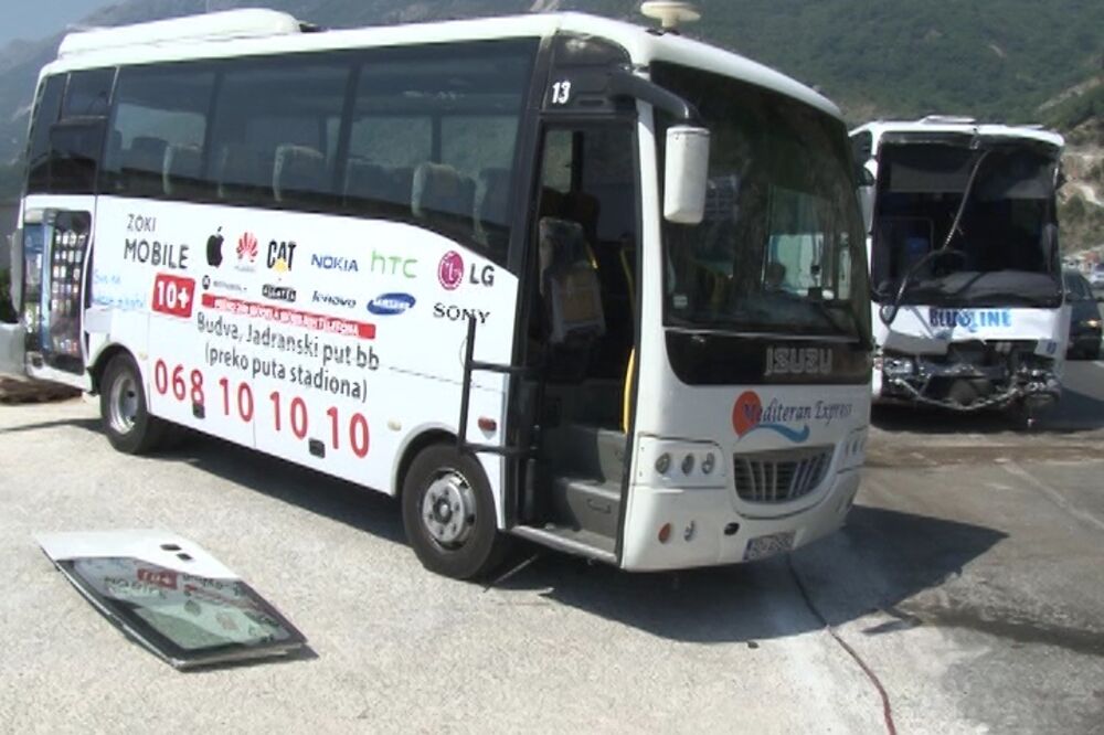 Budva, sudar, autobusi, Foto: TV Budva