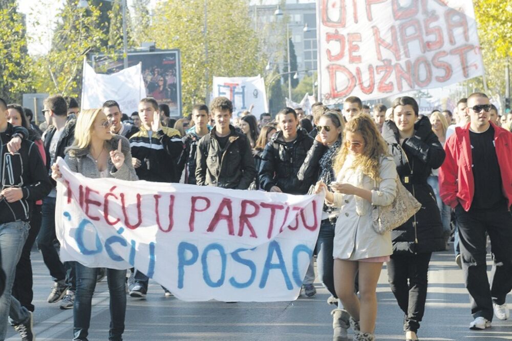 studenti, protest 2011., Foto: Savo Prelević