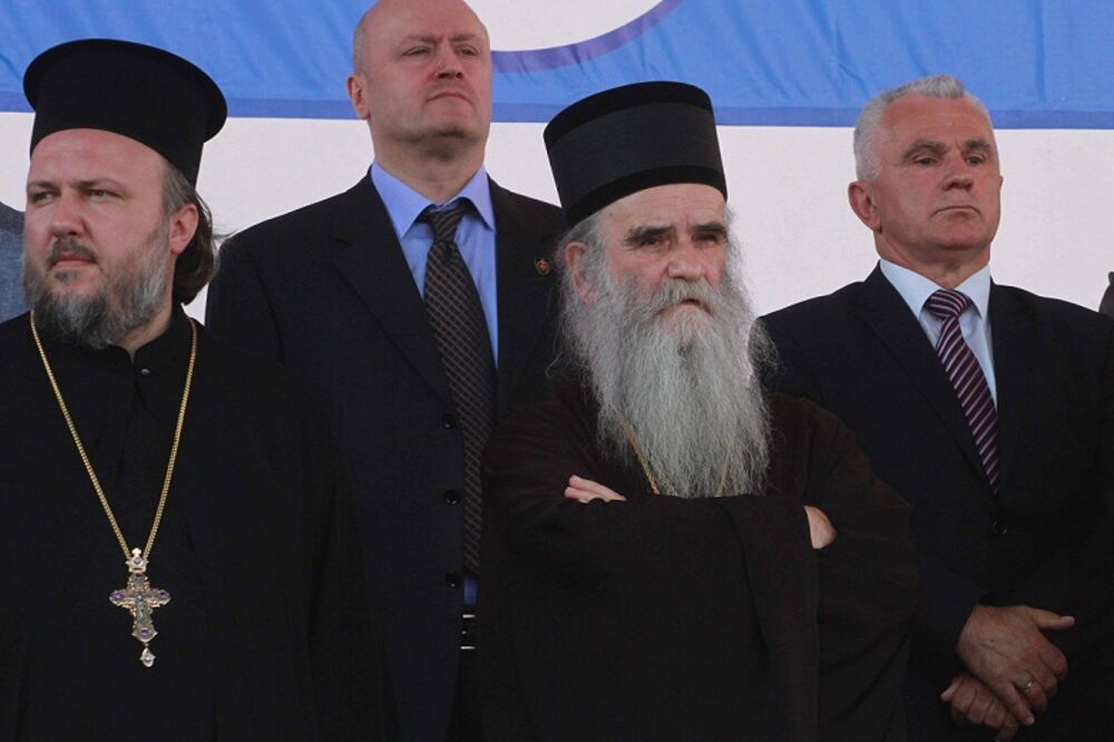 Beograd, protest, Amfilohije, Velibor Džomić, Foto: Betaphoto