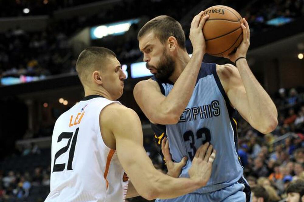 Mark Gasol i Aleksej Ljenj, Foto: Beta/AP