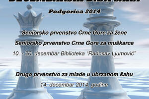 "Decembarski dani šaha" u Podgorici