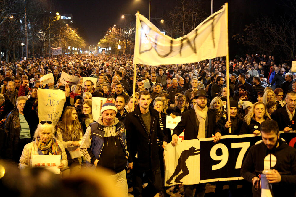 Na protestu po procjeni organizatora bilo 10 hiljada ljudi, Foto: Filip Roganović