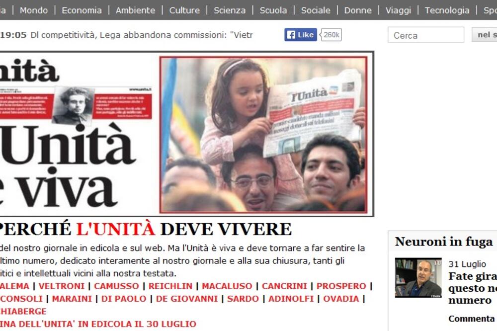 L'Unita, Foto: Screenshot