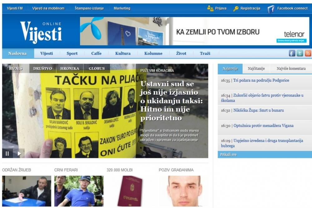 portal Vijesti, Foto: Printscreen