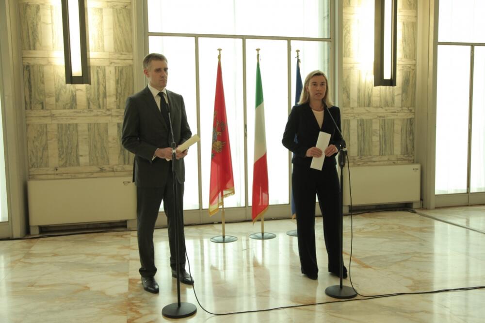 Igor Lukšić, Federika Mogerini, Foto: MVPEI