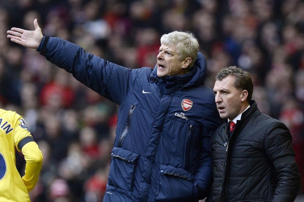 Arsen Venger i Brendan Rodžers, Foto: Reuters