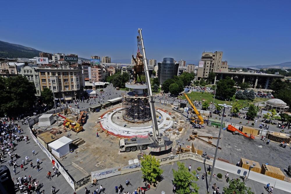 Aleksandar Makedonski, spomenik, Skoplje, Foto: Reuters