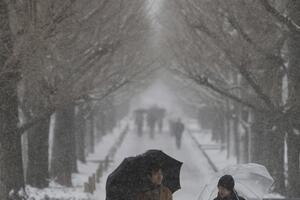 Tokio u sniježnoj oluji, sinoć napadalo 27 centimetara snijega