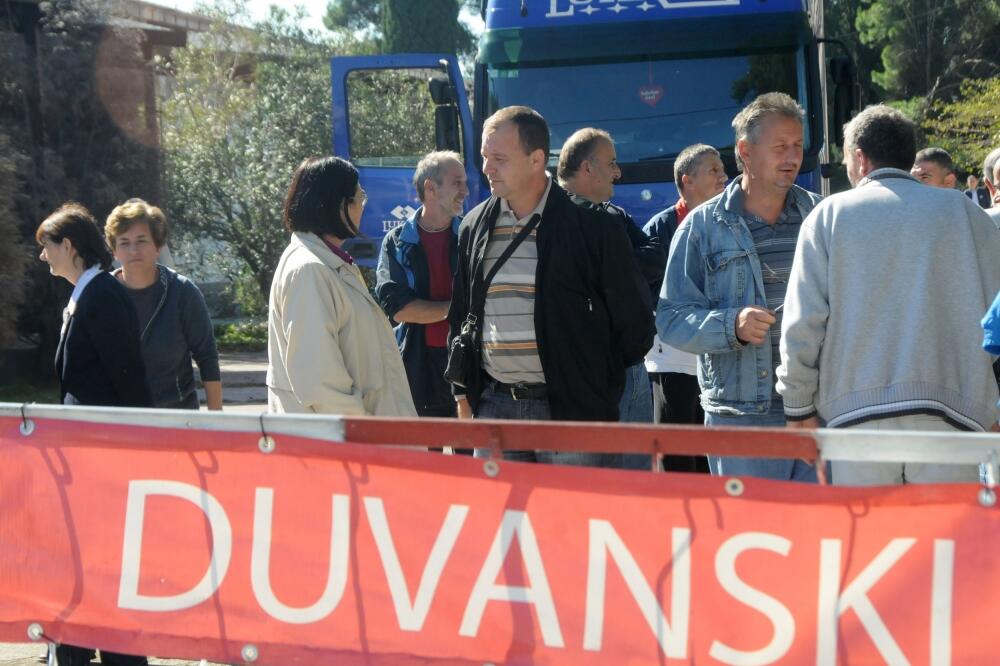 Duvanski kombinat, Radnici, Protest, Foto: Luka Zeković