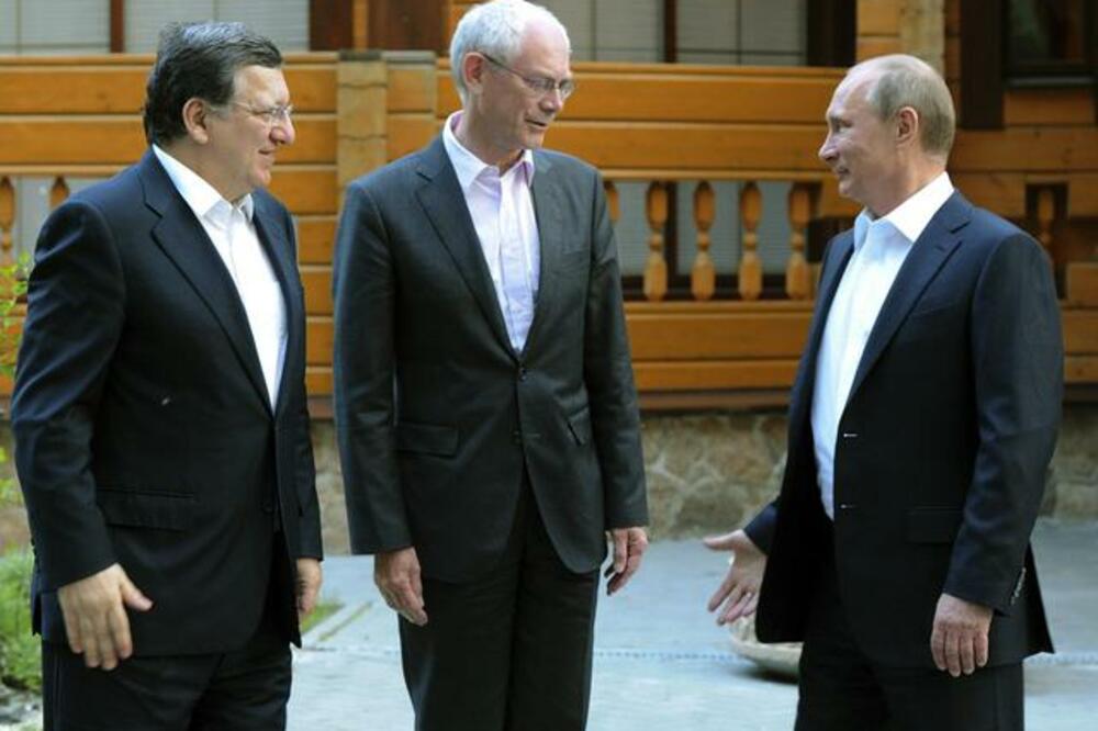 Žoze Manuel Barozo, Van Rompej, Vladimir Putin, Foto: Beta/AP