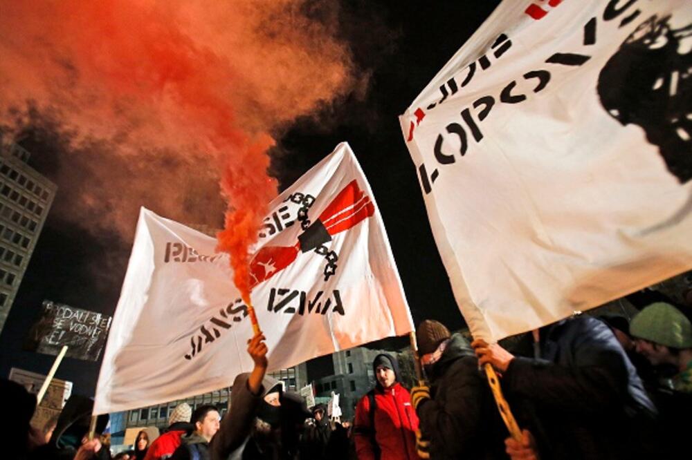 Slovenija, protesti, Foto: Beta/AP