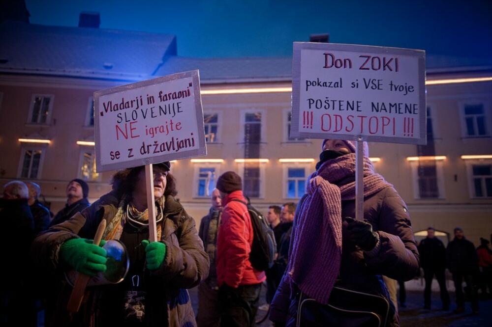 protesti Slovenija, Foto: Siol.net