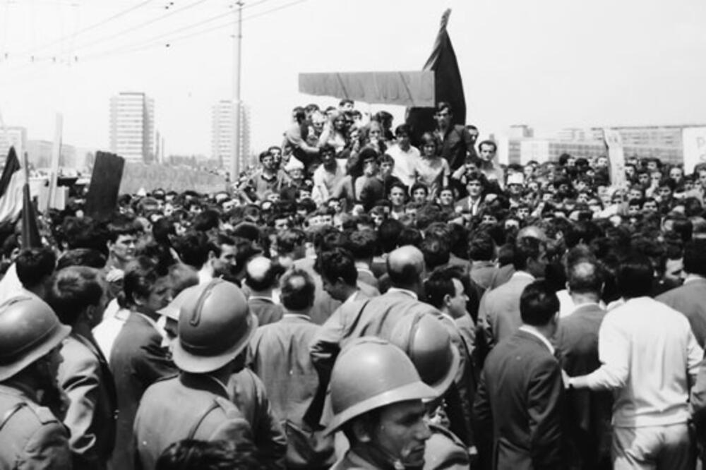 Studentski protesti u Beogradu 1968., Foto: Tanjug