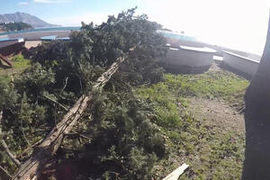 VIDEO Budva: Polomljeno drveće, prevrnuti čamci...