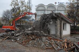 Podgorica: Srušena  pumpa kod stadiona
