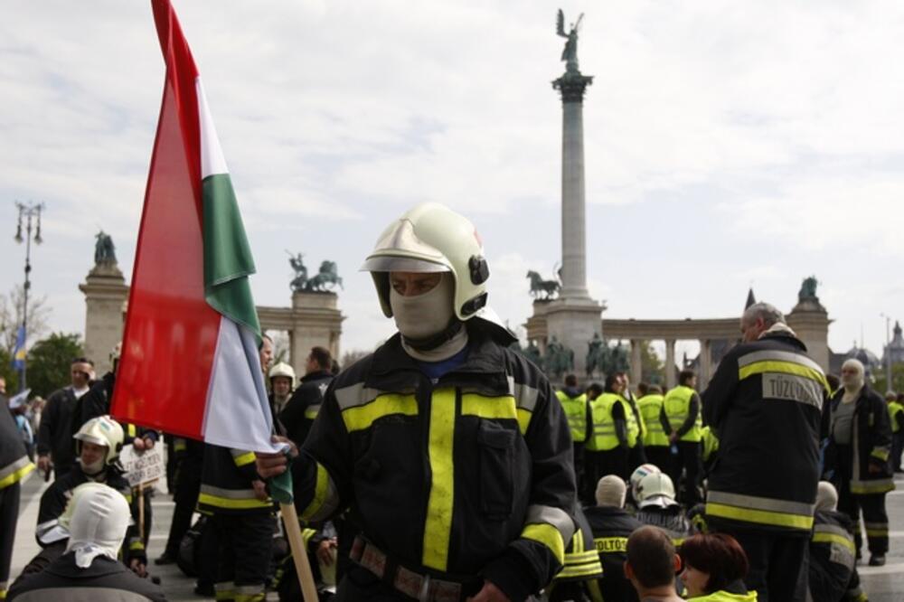 protest u Mađarskoj, Foto: Rojters