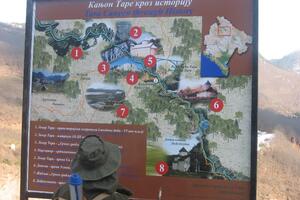 Kulturno-istorijsko nasljeđe kanjona Tare na info tabli