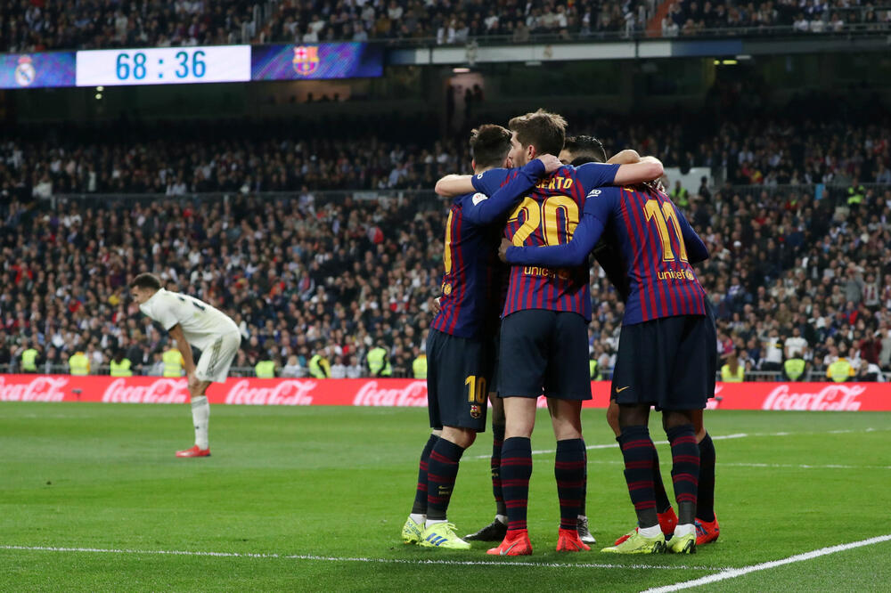 Fudbaleri Barselone slave gol u Madridu, Foto: Reuters