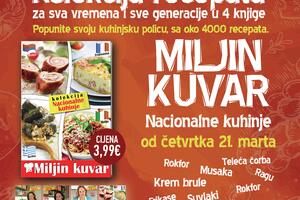 "Miljin kuvar": Nacionalne kuhinje Srbije, Grčke, Francuske,...