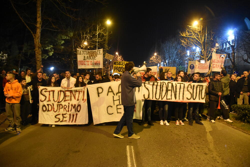 Sa protesta u Podgorici, Foto: Boris Pejović