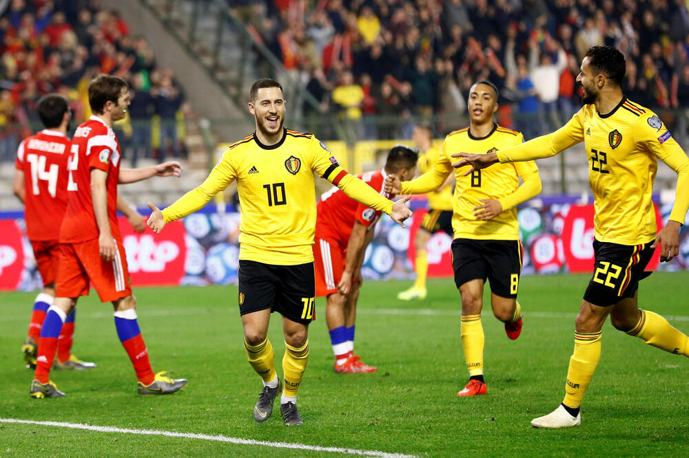 Azar slavi gol protiv Rusije, Foto: Reuters
