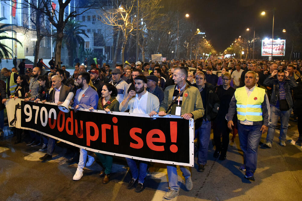 Sa protesta, Foto: Boris Pejović