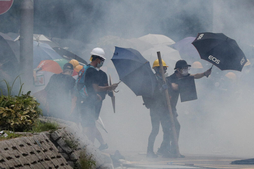 Sa protesta u Juen Longu, Foto: BETA/AP